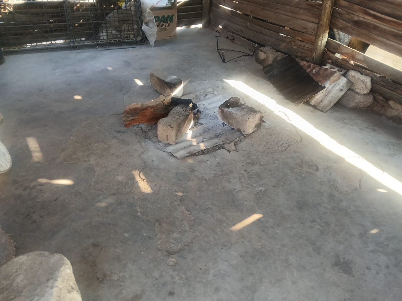 Damaged kitchen structure