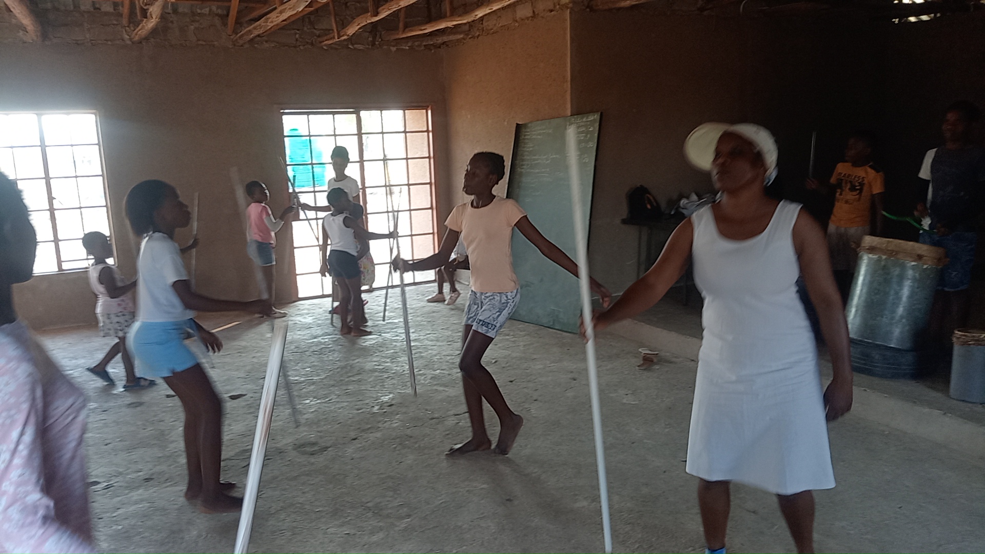 Drum majorettes practice