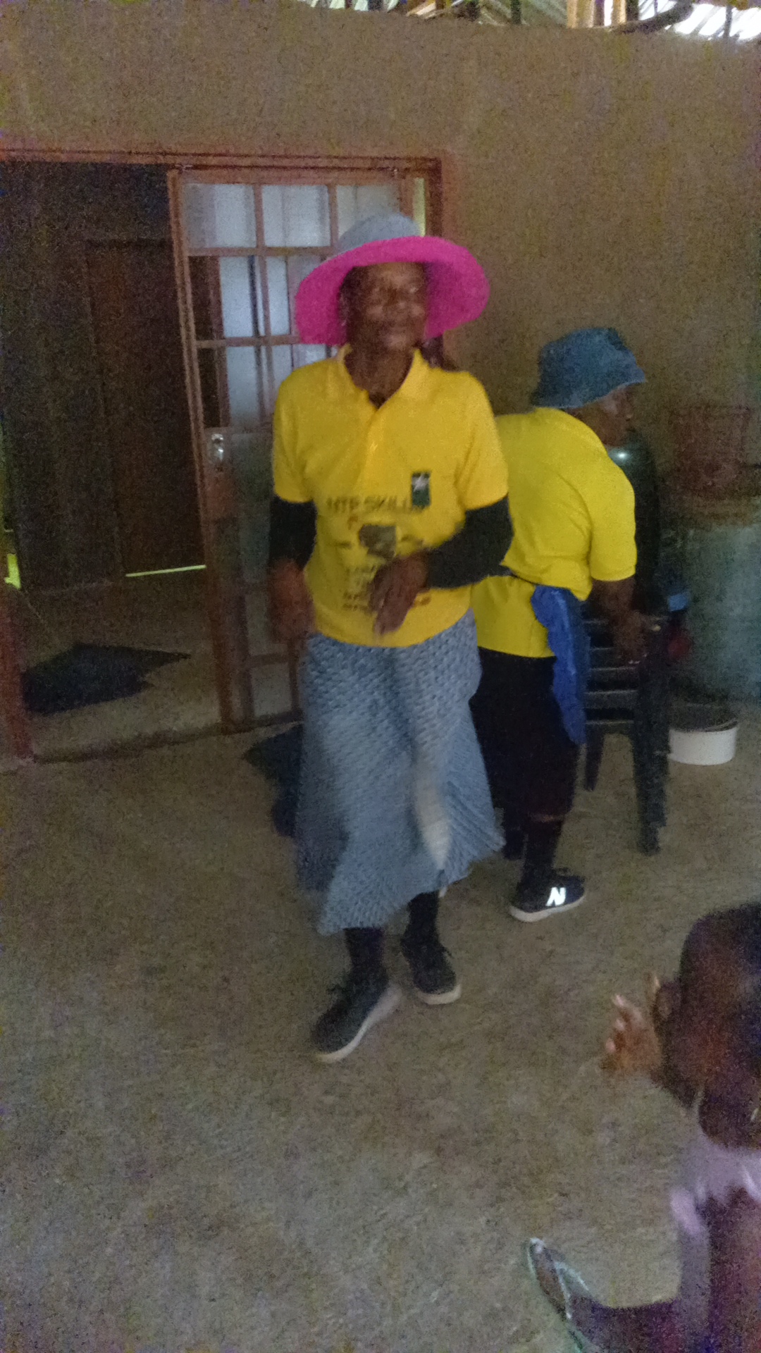 Mrs. Shilumane dancing
