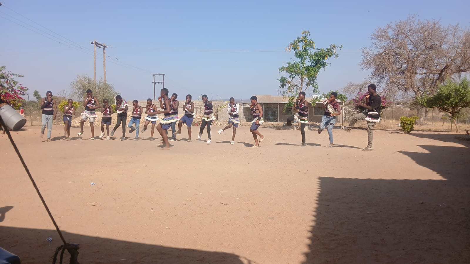 Children performing Dinaka dance