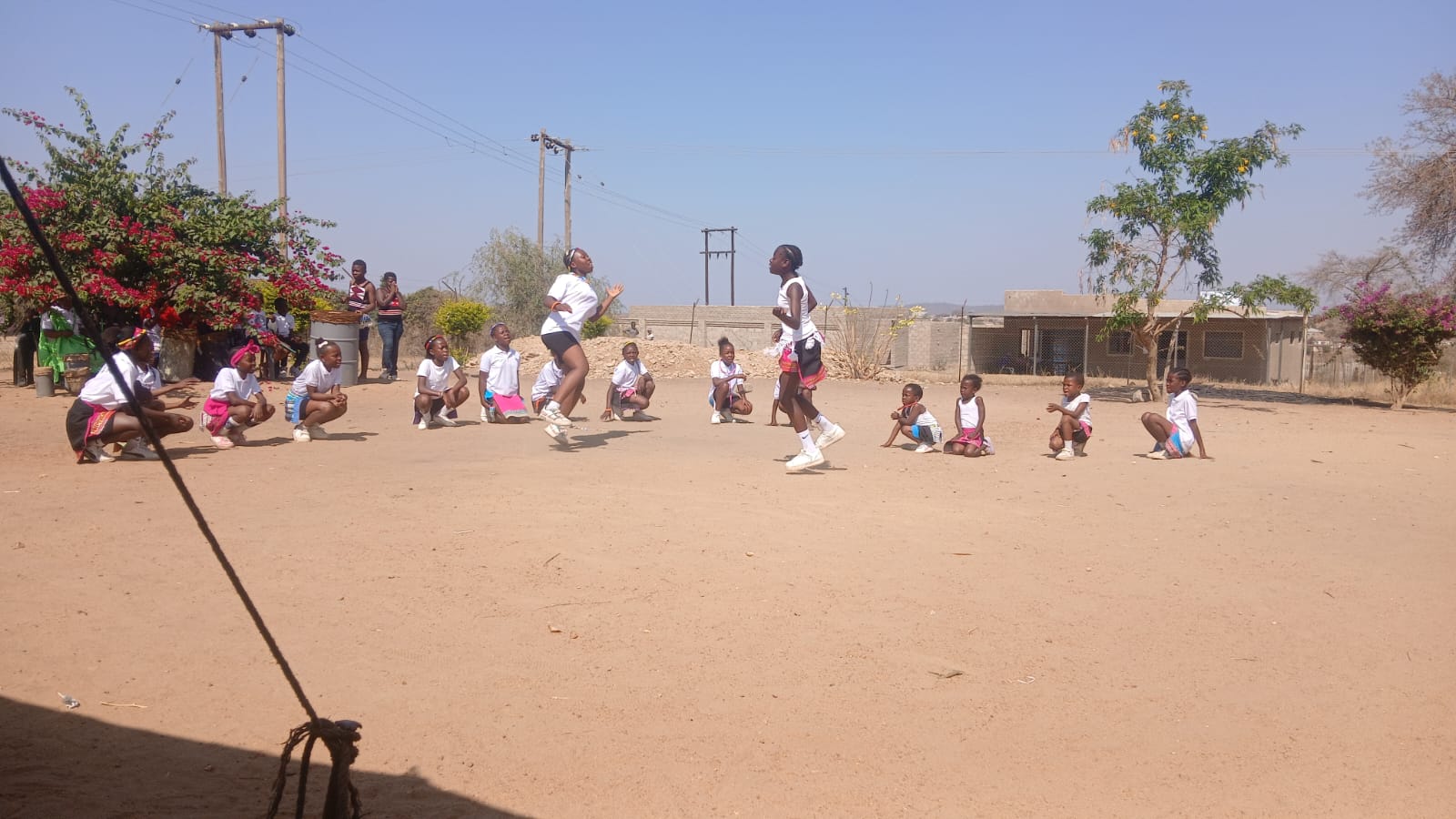 Children performing Sekgapa dance