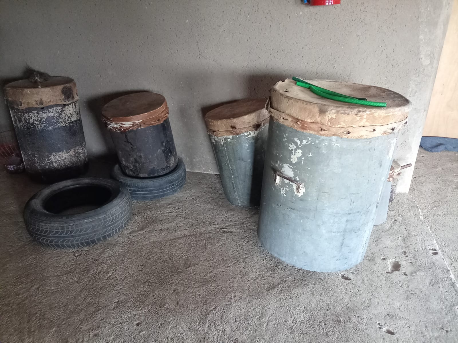 Drums used for sekgapa dance